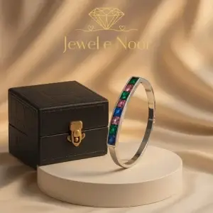 🌈 Multicolour Gem Inlay cuff