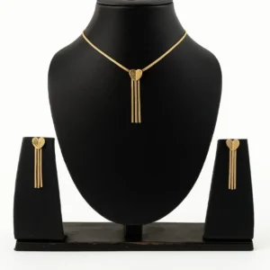💛 Heart Tassel Gold Necklace Set